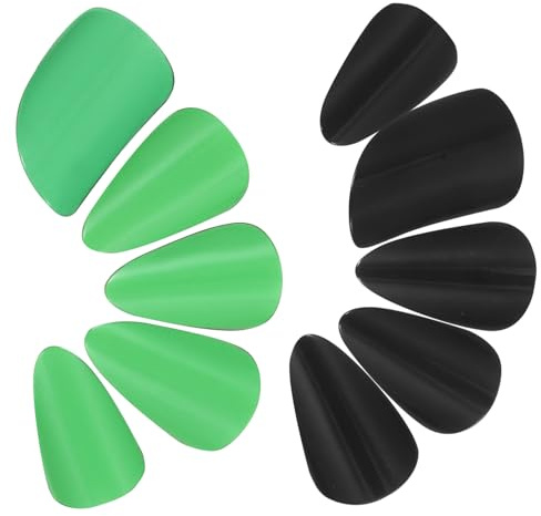 Milisten 10 Stück Abs Pipa Fingerpick Schwarz Schützender Sitz für Professionelle Aufführungen