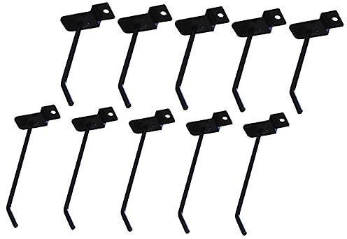 Sosoport 12pcs Groove Board Hook Commodity Shelf Hook for Mall Shop Display Home Supplies Storage Racks for Garage Storage and Key
