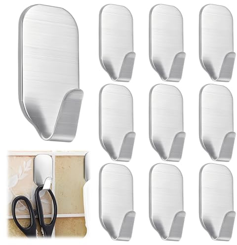 Forti ganci adesivi 3M per il bagno, la cucina e l'organizzazione della casa, appendini a muro per asciugamani e abiti, set di ganci porta accappatoio adesivi da 10 pezzi