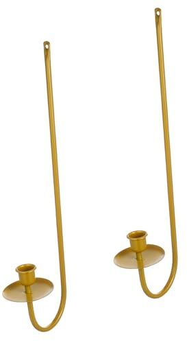 MOTHNUR 2 Piezas Soportes de Velas de Pared de Metal con Elevados para Estabilidad Candelabros Decorativos para Comedor Salón y Oficina Diseño Delgado y Fácil Instalación