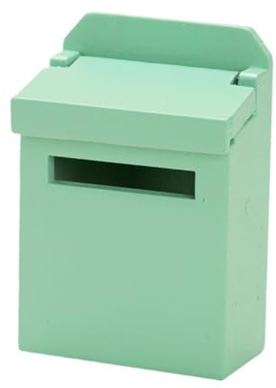 wisoolkic Boîte pour aux Lettres Miniature en Bois pour Maison de poupée 1/12, modèle réduit, pour fête d'enfants, Vert, 4.2 x 2. x 6.4 cm