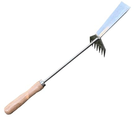 Attrezzo per Diserbo,2 in 1 Resistente ed Ergonomico in Metallo | Strumenti per Diserbo con Manico Lungo | per Sradicamento Rimozione e Piantumazione in Giardino e Prato Esterno