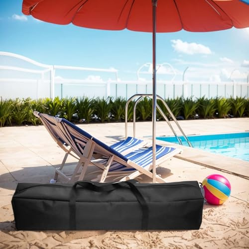Yhenlovtt Sac de rangement pour parasol de plage, pochette de transport en tissu Oxford avec bandoulières, pour terrasse, jardin et extérieur (140 x 20 x 20 cm)