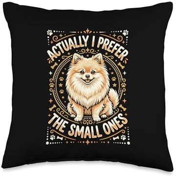 Pomeranian Lover Cute Pom Dog Owner Breeder Throw Pillow