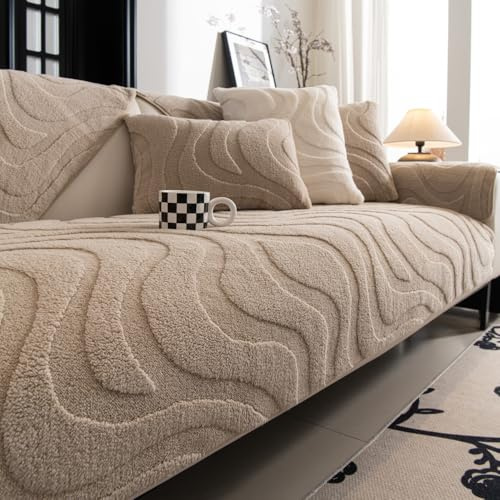 WYJHNLBEDC Sofa/Couch überzug/Sofabezug/überwurfdecke, Sofaschutz Decke | Warmer Super Weicher Samt Sofaschoner Decken rutschfest, L/U Form/Ecksofa 3/2/1 Sitzer, Sofaschutz Hund Kratzschutz Katze