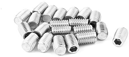 Aexit 20 Schrauben Stk. 304 Edelstahl M8x12mm Sechskantschraube Satz Roden Madenschrauben Schrauben Muttern