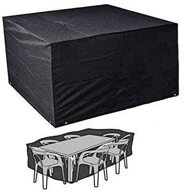 BOLLAER Waterproof Outdoor Furniture Covers, 420D Oxford Fabric Cube Garden Furniture Covers for Table Chairs Rattan Furniture Covers (127 x 127 x 74cm)