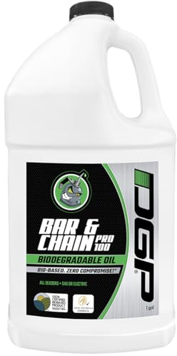 DGP Pro100 - Aceite biodegradable para barra y cadena, verde, ecológico, no tóxico, lubricante profesional para barra y motosierra, para todas las estaciones para gas, sierra eléctrica y sierra de