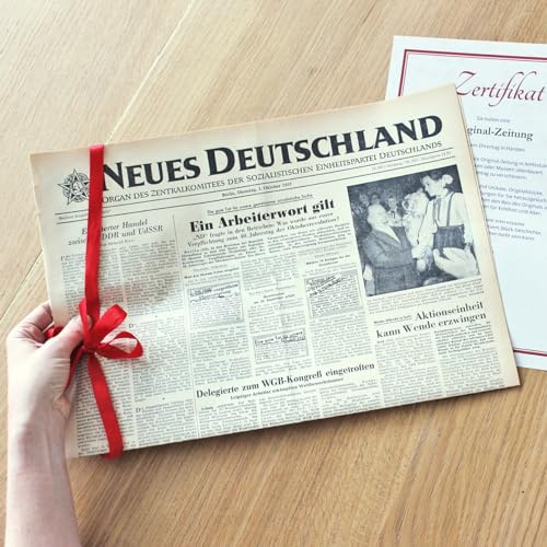 Zeitung aus der ehemaligen DDR vom Tag der Geburt 1979 - historische DDR-Zeitung als Geschenkidee zum Geburtstag