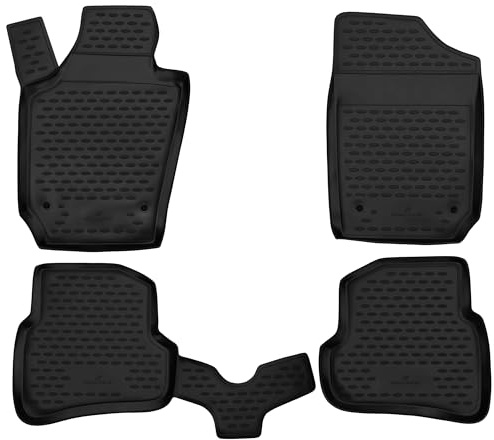 WALSER XTR Gummi Fussmatten Auto für Seat Ibiza 4 ST (6J8, 6P8) 2010-2016, 100% passgenaue Auto Fußmatten, robuste Universal Fußmatte Auto, Gummimatten Auto, Auto Fussmatten Gummi