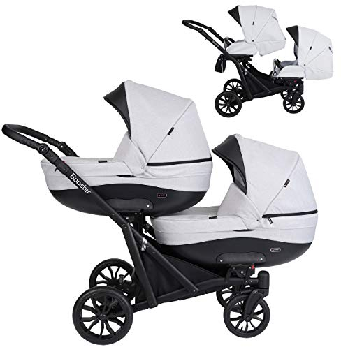 Un passeggino gemellare 3 in 1 et 2 in 1 navicella carrozzina seggiolino auto KUNERT Booster 3in1 et 2in1 passeggini (grigio, 2in1)