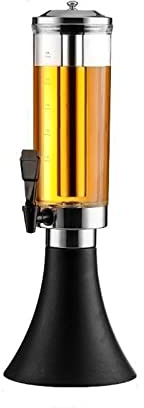 Torre de cerveza Bebidas del dispensador de Torre Dispensador de torre de cerveza de 3 litros, enfriador de mesa y dispensador de bebidas, torre de cerveza con varilla de enfriamiento de tubo de hielo