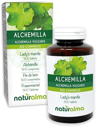 Frauenmantel (Alchemilla vulgaris) Kraut Naturalma - 150 g - 300 Tabletten - Nahrungsergänzungsmittel - Natürlich und Vegan