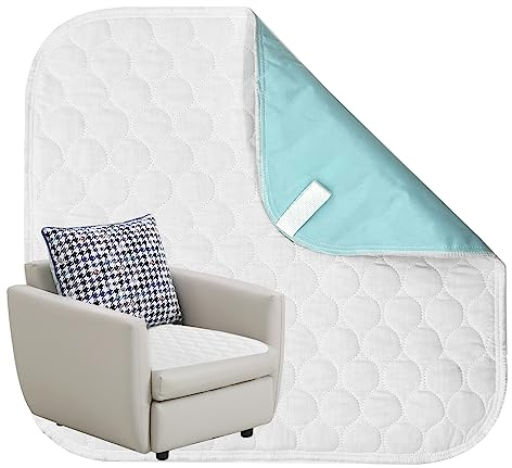 GRUENERDE Waschbare wasserdichte Inkontinenz Stuhlauflage Sitzauflage Hochabsorbierende Betteinlagen Inkontinenz Langlebige Unterlagen Bett Inkontinenz für Rollstuhl Autositz Sofa 54x56cm