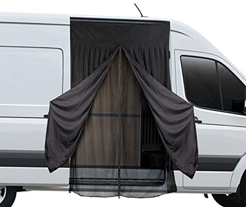 Opaltool Auto Insektennetz für VW T6/T6.1/ T6 California, Zweischichtig Magnetische Moskitonetze mit 4-seitigen Magneten, Hintertür Moskitonetz mit Wildleder außen für Outdoor-Camping