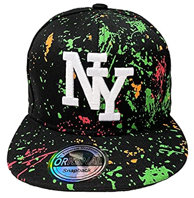 Snapback USA Cap Teenie Erwachsene Kappe Basecap Mütze Trucker Cappy Sport NY Teenie Grafiti Style (DE/NL/SE/PL, Alphanumerisch, Einheitsgröße, Schwarz Bunt)