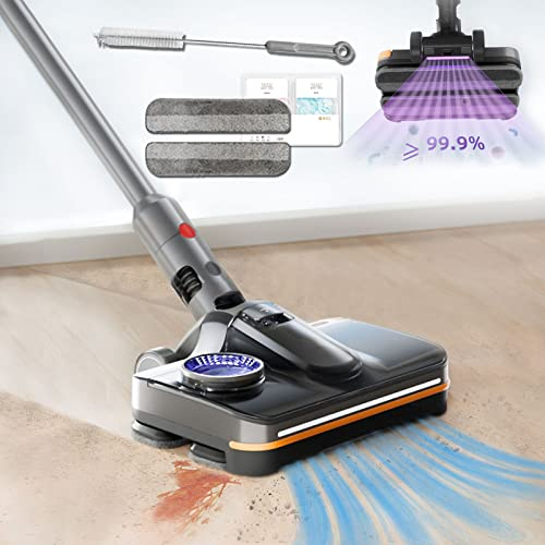RUBAPOSM Testa di Mocio Elettrico per Dyson V15 V11 V10 V8 V12 Slim Aspirapolvere Accessori,lavapavimenti con Luce LED UV,230ml Serbatoio dell'Acqua Rimovibile,Home Marmo Parquet Pavimenti Pulizia