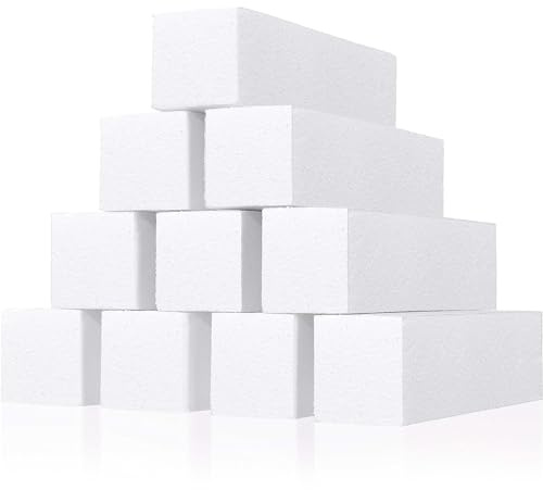 Red Ember 10 Pcs Professional Nail Buffer Block | Nail File Sanding Block 4 Way Nail Buffering Manicure Pedicure Tools Nail Files and Buffers for Manicure Tool Kit/Set (White)