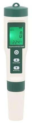 OUTFYT Wasser-pH-Tester, 10-in-1 PH/TDS/EC/SALZ/TEMP/SG/ORP/H2/Fruchtbarkeit/Widerstandsfähigkeit Wasserqualitätsmonitortester for Pools, Trinkwasser, Aquarien Wassertester