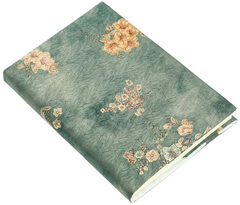 Tofficu Goldgeprägter Verstellbarer Buchumschlag Aus Hochwertigem Baumwollstoff Mit Floralem Muster Praktischem Kartenfach Und Elegantem Buchschutz Für Schüler Und Studenten