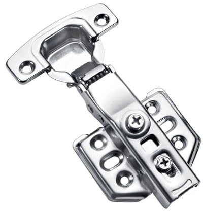 SWHC 10 Stück Scharniere Soft Close Türscharniere 304 Edelstahl Scharniere für Schranktüren Behoben Topfscharnier Einstellbar Schrankscharnier Möbelscharniere mit Dämpfer