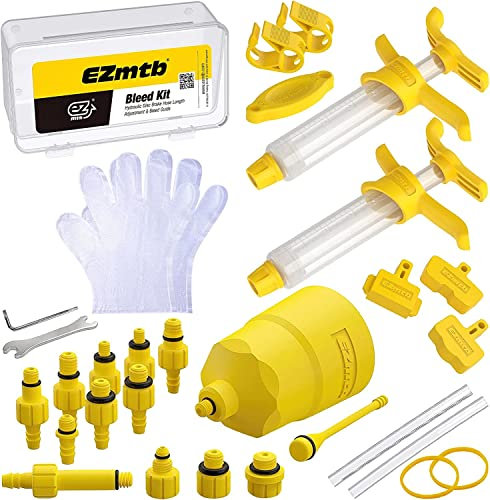 YOUMAYSTORY Hydraulisches Bremsenentlüftungsset für Shimano, TEKTRO, MAGURA und SRAM Serien, Bremsflüssigkeitswechsel-Hydraulik-Kits (Kunststoffgelenk)