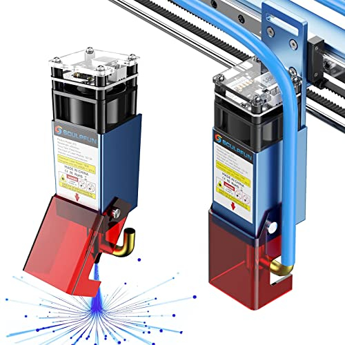 SCULPFUN S10 10W Laser Lasermodul für S9 S10 Laser Graviermaschine Ultrafeine 10W Laser Ausgangsleistung mit hoher Dichte Lasermodul, Lasergravurmodul mit Abnehmbarem Augenschutz