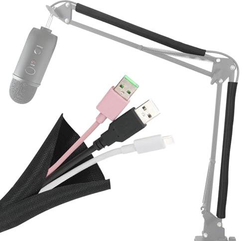 YOUSHARES 2 Stück Mikrofon Schwanenhals Kabel Clips - Flexible Mikrofonständer Kabel Clips Organizer, Mikrofon Kabel Halter Klammer, Schwanenhals Kabel Clips Klammer Halterung
