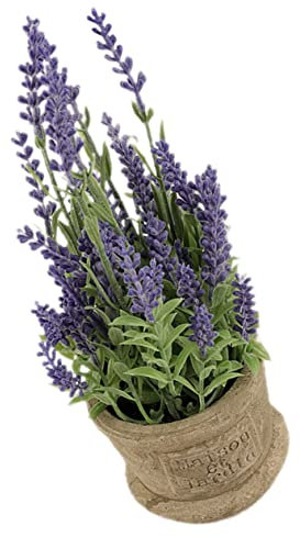 Cabilock Künstlicher Lavendel Im Topf Papierzellstoff Bonsai Dekoration Für Zuhause Und Büro Kein Gießen Erforderlich
