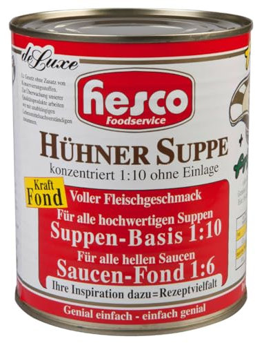 Hesco Hühnersuppe First Cass stark konzentrierte Hühnerbrühe 850ml