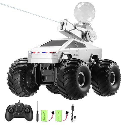 HSEAMALL Remote Control Cars RC Car Monster Truck Toy Car 1:16 Amphibious Remote Control Cars with Water Squirt,4WD All Terrain Off Road Pickup RC Truck for Kids
