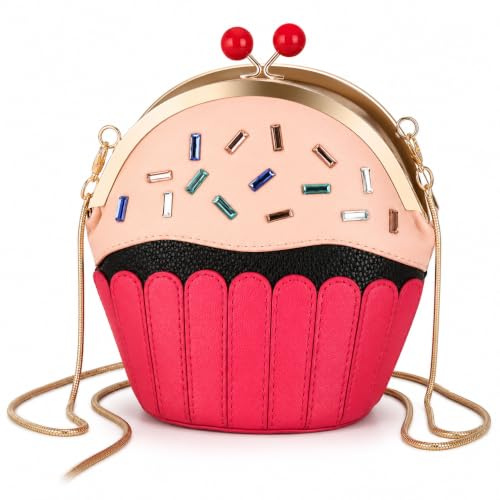 DECHOUS Eiscreme Tasche Damen Kreative One-Shoulder-Tasche Stilvolle Aufbewahrungstasche Im Kuchen-Eis-Design Für Dating Camping Arbeiten Mit Mittlerem Fassungsvermögen