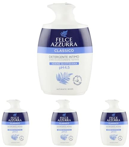Felce Azzurra - Detergente Intimo Classico per Igiene Intima Quotidiana con Ph 4.5, Sapone Intimo Delicato Antiodore Elimina Cattivi Odori, Ginecologicamente Testato Dona Freschezza Prolungata, 250 ml