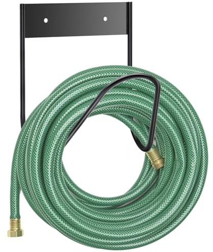 Womanht Metal Wall Garden Hose Holder Wall Mounted Hose Extension Bracket, Heavy Duty Garden Water Hose Hanger for Garage and Factory Organization