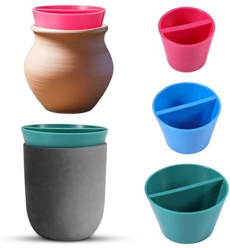 3 Töpferwerkzeuge - Randkegel-Töpferwerkzeug Modellierwerkzeug Ton Töpfer Fußformer Ton Formen Töpfern Geeignet für Die Verarbeitung Runder Kanten von Töpferton DIY Projects and Crafts (M S XS)