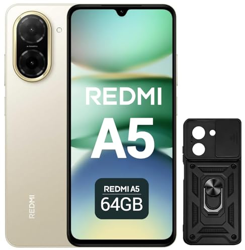 XIAOMI Redmi A5 Smartphone 6,88 120Hz, 3GB+64GB, Appareil Photo IA 32 MP, Batterie 5200 mAh, Capteur d'Empreintes Latéral (Or)