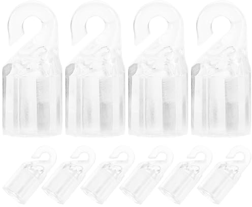 FESTFENDS Ganchos Aplicables para Cortinas de Persianas Accesorios de Plástico Pom Resistentes para Varillas Ciegas 10 Piezas Repuestos para Reparación Hogar