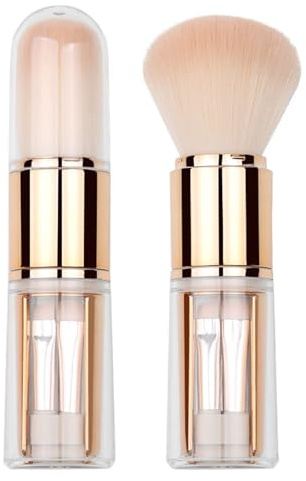 Resor makeupborstset | utdragbar foundationborste set – 5-i-1 bärbar kosmetisk borste | resepuder och concealer-applikator | mångsidigt skönhetsset för kinder och ögon