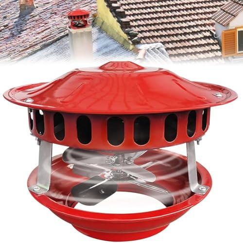 Vilgftyiet Ventilateur de cheminée 100 W pour poêles à bois et cheminées – Extracteur de fumée avec construction en métal, fonctionnement silencieux, évacuation des gaz d'échappement 220 V