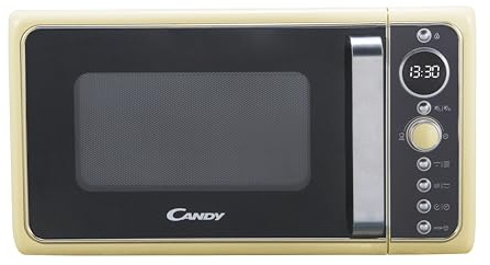 Candy Divo Forno a Microonde Vintage con Grill, 25 Litri, 900W, 6 Programmi di Cottura, Libera Installazione, Crema - DIVO G25CC (Reacondicionado)