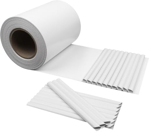 HENG FENG Brise Vue Jardin en PVC 50m x 19cm, Blanc | Brise Vue pour Clôture 450g/m², Occultation Totale, Résiste UV & Intempéries, av.30 Clips, pour Jardin/Terrasse/Balcon