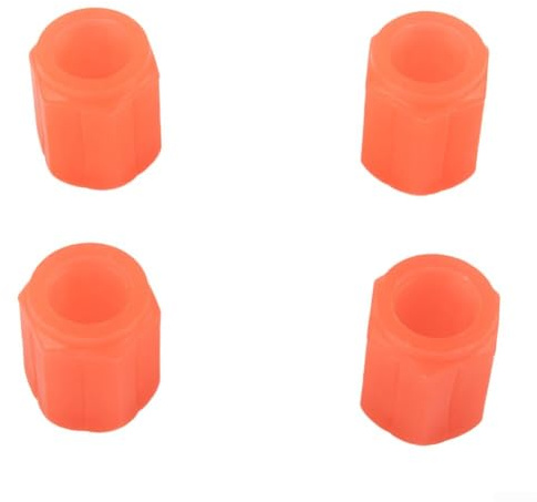 Sihavena 4 Stück kühles leuchtendes Reifenventil für Autos und Fahrräder, wasserdichtes ABS, ideal als Staubschutz und Dekoration (rot)