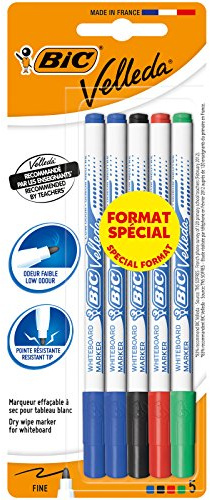 BIC Whiteboardmarker, 5 Stück 5 Schwarz/Blau/Rot/Grün