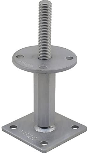 Pitzl Pfostenträger - Rechts/Links Gewinde, Verstellbereich 82 mm bis - 92 mm