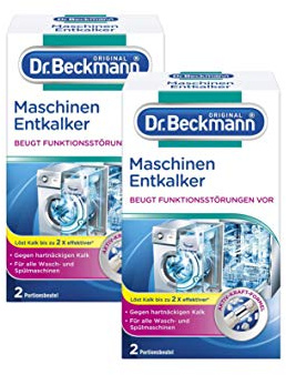 Dr. Beckmann Maschinen Entkalker 2 x 50g - Gegen hartnäckigen Kalk (2er Pack)