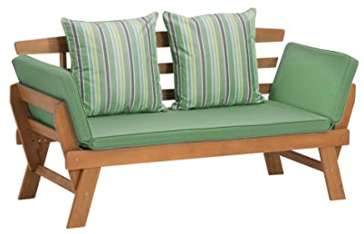 greemotion Multifunktionsbank Velden aus Akazienholz FSC 100 %, mit Kissen