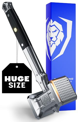 Dalstrong Meat Tenderizer Tool - NEW IMPROVED - Dual Sided, Extra-Large Meat Hammer - Premium High-Carbon Stainless Steel - Meat Mallet - Chef Pounder - Black G10 Handle