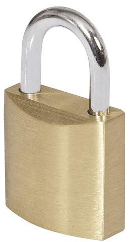 CABLEPELADO Lucchetto in ottone massiccio, lucchetto dorato, lucchetto in ottone, lucchetto di sicurezza, materiale ottone massiccio, colore oro, include 2 chiavi, dimensioni 20 mm