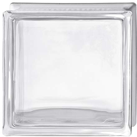 Vetromattone Liscio Trasparente Neutro Clearview cm. 19x19x8-6 pezzi