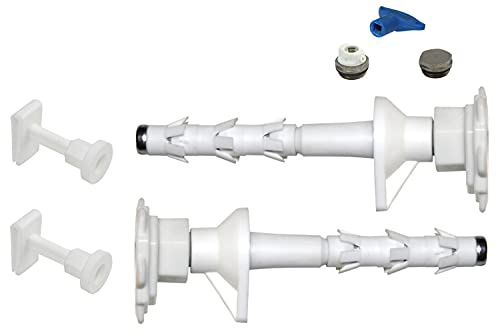 HK - Fissaggio per radiatori piatti per radiatori compatti, consolle forate, ideale per mattoni forati, calcestruzzo cellulare (con set di tappo)